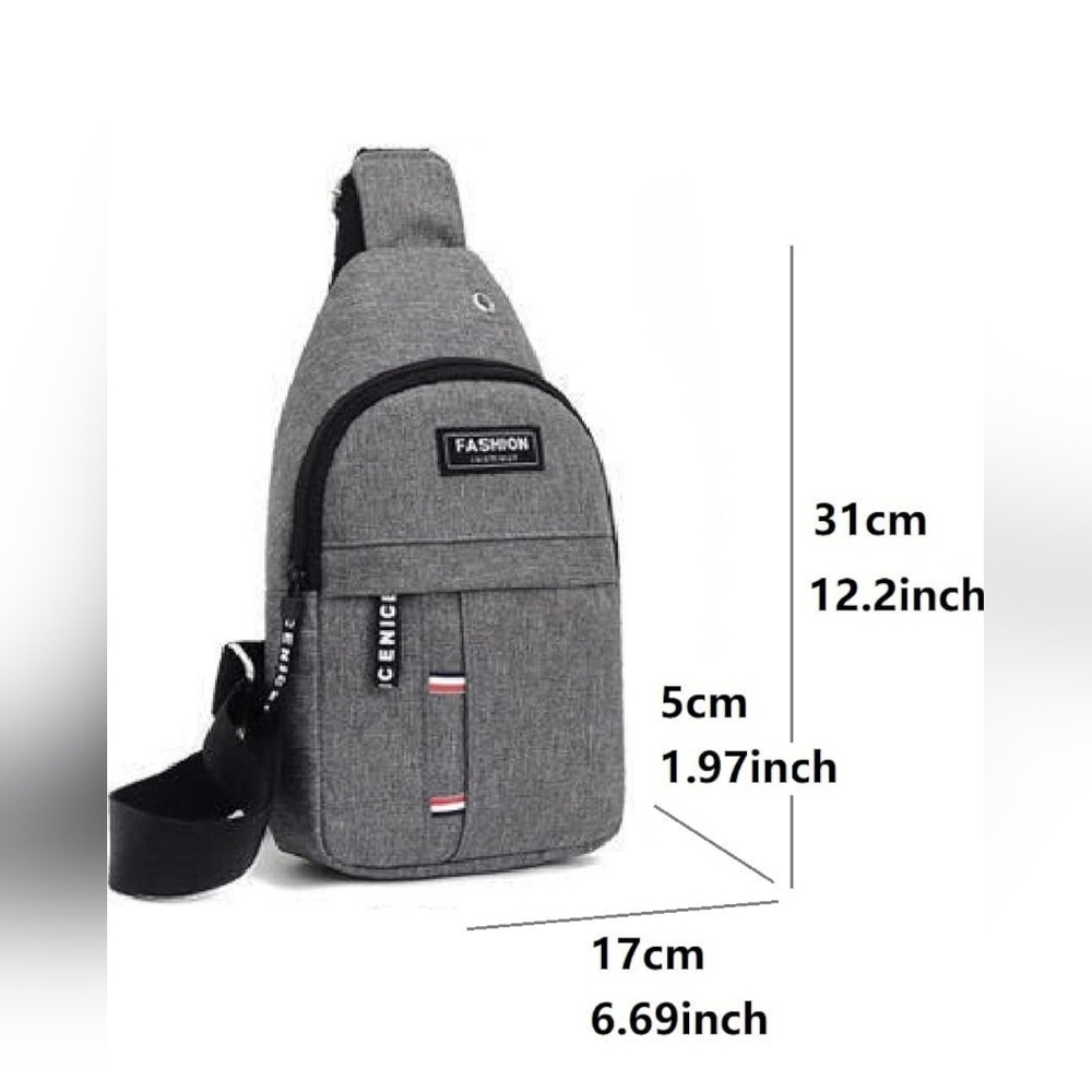 Fashion Instinct Gray Men's Sling Bag OS